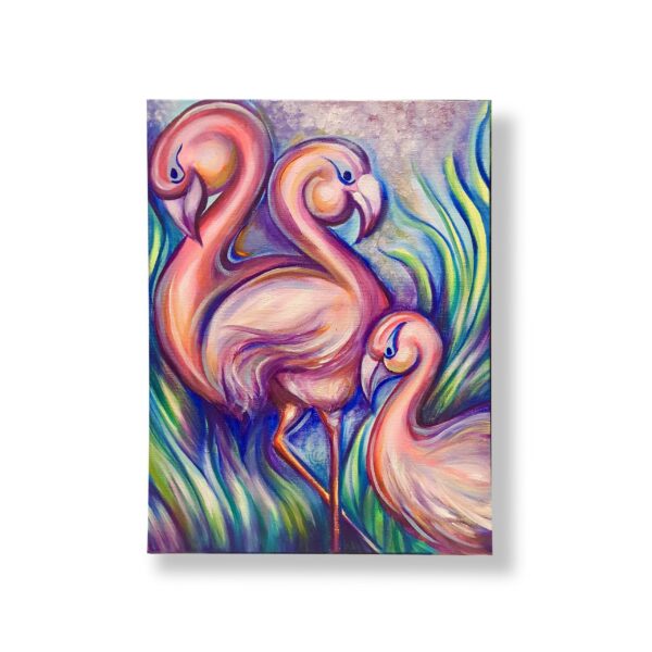 flamingo 3 - on white background